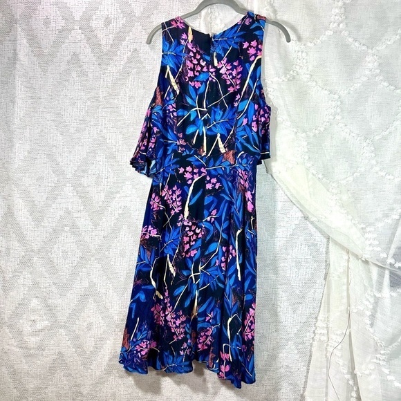 Maeve by Anthropologie Elia cold shoulder floral dress size 12 - Picture 5 of 9